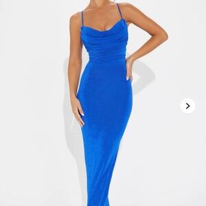 Elegant Blue Women's Dress